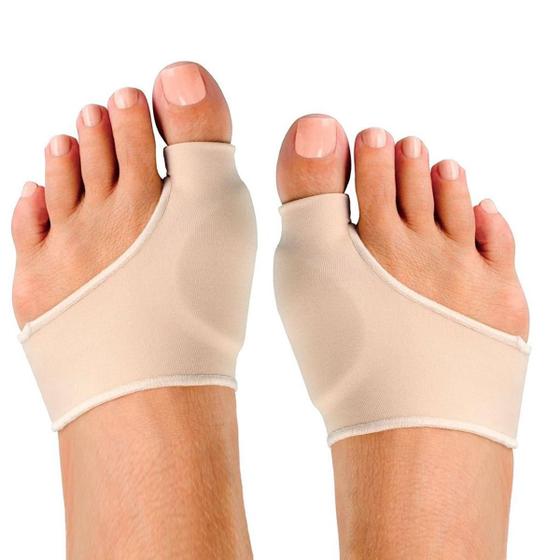 Imagem de 1 par de meias corretoras protetoras de joanete alivia dores