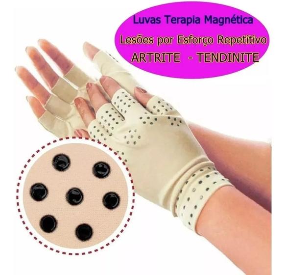 1 Par Luva Magnética P/ Artrite, Tendinite, Reumatóide Dores Menor preço em 1 Par Luva Magnética P/ Artrite, Tendinite, Reumatóide Dores