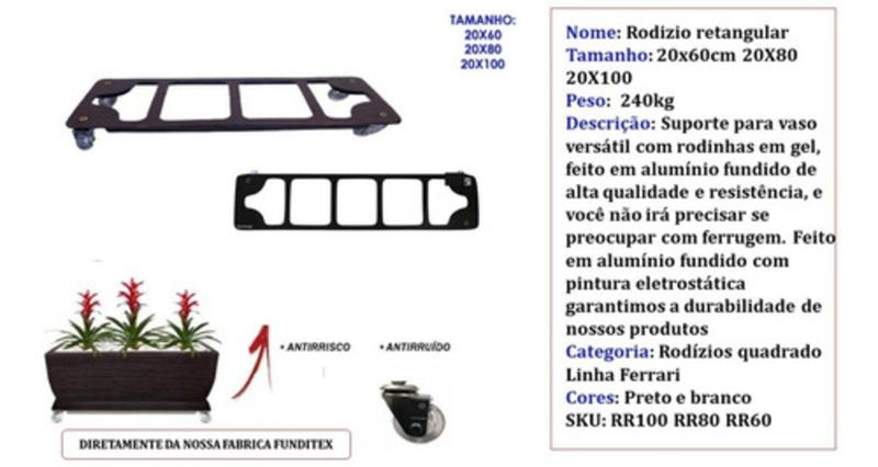 Imagem de 1 Rod Ret. 20x100 - 3 Rod Ret. 20x100 - Em Aluminio