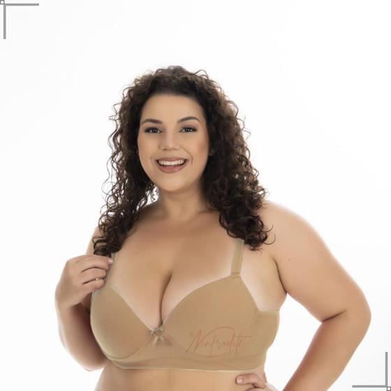 Imagem de 1 Sutiã Plus Size Reforçado Cor Lisa Soutien Bojão Lingerie