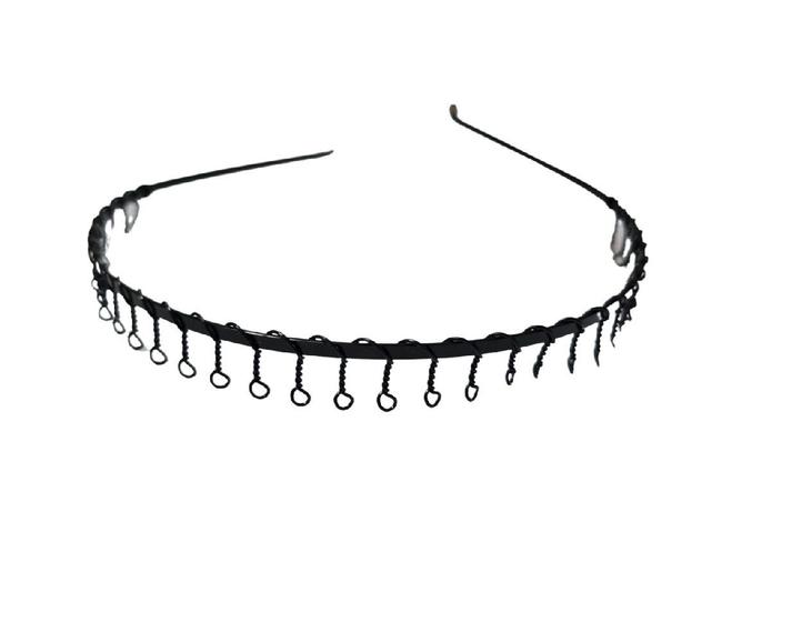 Imagem de 1 Tiara De Ferro Arco Metal Preto 14cm Masculino/ feminino