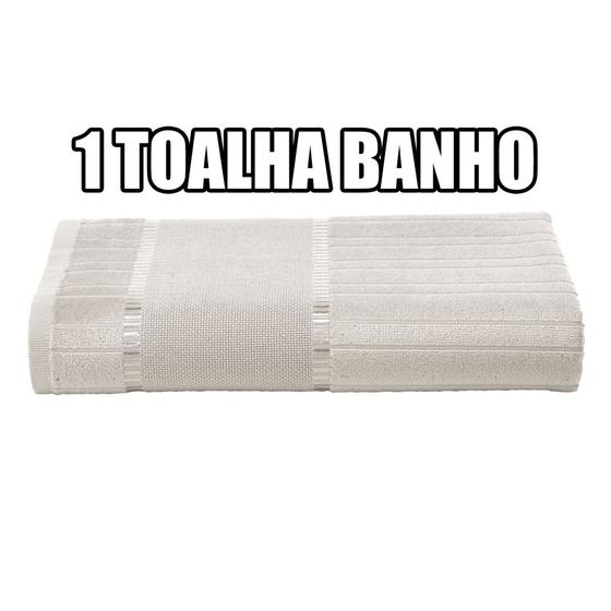 Imagem de 1 Toalha De Banho 130 x 70 Cm Bella Avulsa Grossa 400 G/m² Bordado Ponto Cruz Algodão Dohler