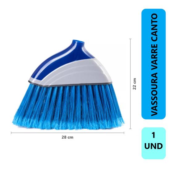 Imagem de 1 Unidade Vassoura Varre Canto Reforçada Multiuso Plumada Limpeza Interna e Externa Sem o Cabo