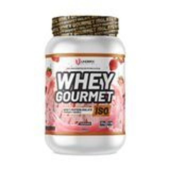 Imagem de 1 Whey Gourmet 900gr Isolado Concentrado Whey Protein Sabor Morango