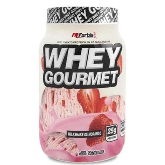 Imagem de 1 Whey Gourmet FNFORBIS - MilkShake de morango