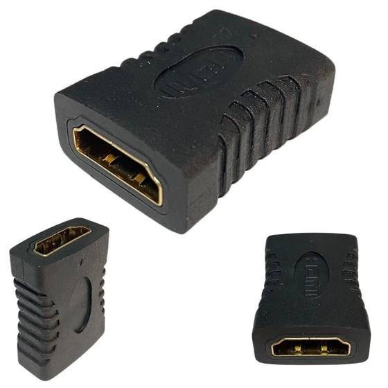 Imagem de 10 Adaptadores Hdmi Femea X Femea Emenda Extensor Conector Cabo  Mb 