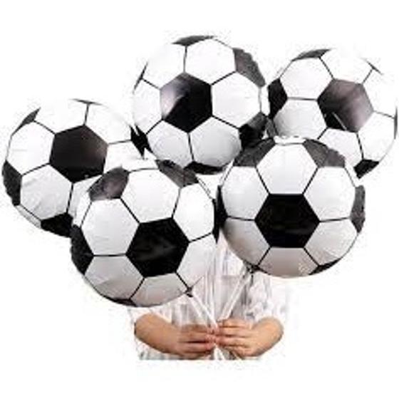 Imagem de 10 Balão Metalizado Bola De Futebol 45*45cm