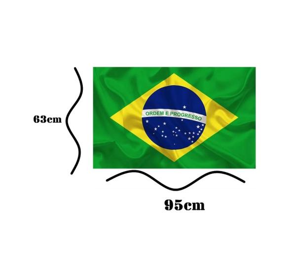 Imagem de 10 Bandeira Do Brasil Oficial Dupla Face 65 X 95cm Copa Top