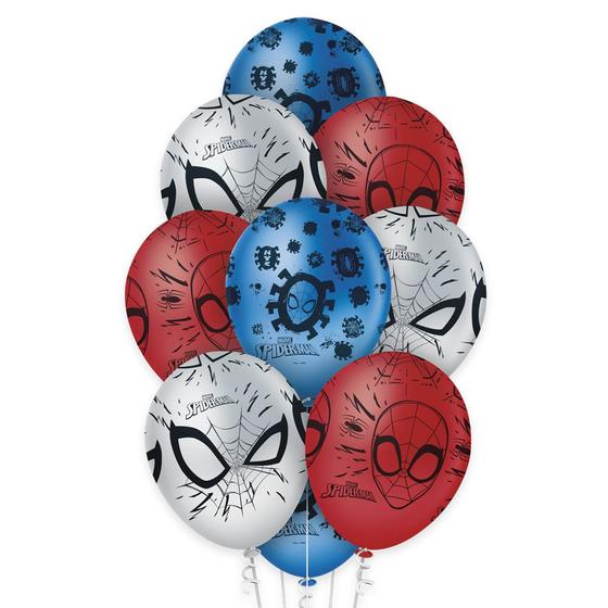 Imagem de 10 Bexigas Balão Festa Homem Aranha Animação 12 Polegadas Premium