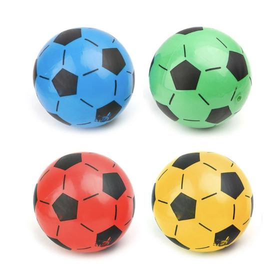 Imagem de 10 Bola Colorida Vinil Dente De Leite Inflável Bola Futebol Para Festa E Decoração Piscina