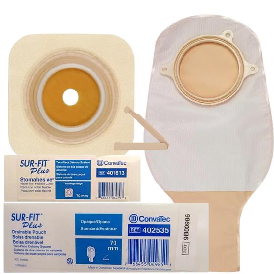 10 Bolsas de Colostomia 70mm + 5 Placas Plana Micropore Convatec Menor preço em 10 Bolsas de Colostomia 70mm + 5 Placas Plana Micropore Convatec