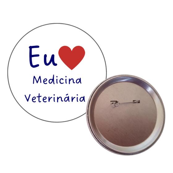 Imagem de 10 bottons broches Eu amo Medicina veterinária