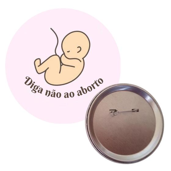 Imagem de 10 bottons broches não ao aborto