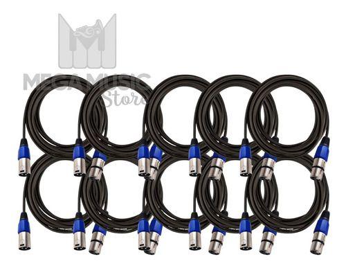 Imagem de 10 Cabo Microfone Dmx Xlr Canon Balanceado 5 Metros