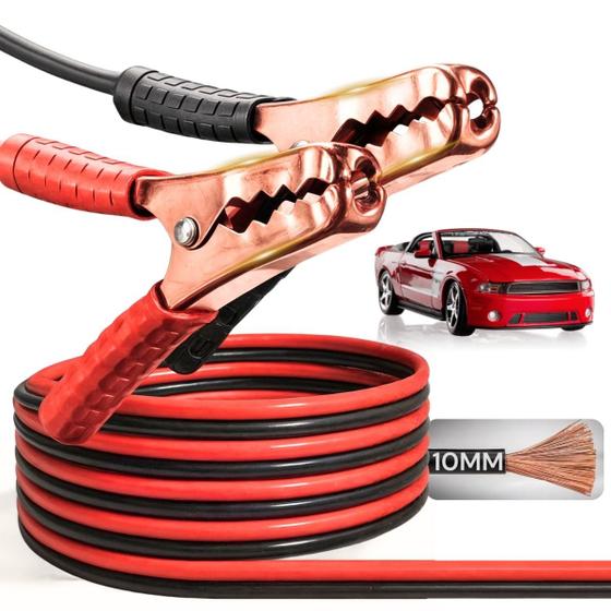 Imagem de 10 Cabos de Bateria Chupeta Automotivo 800AMP - Ideal para Carro, Moto e Caminhão, Alta Potência, Resistência, Fio de Cobre Reforçado