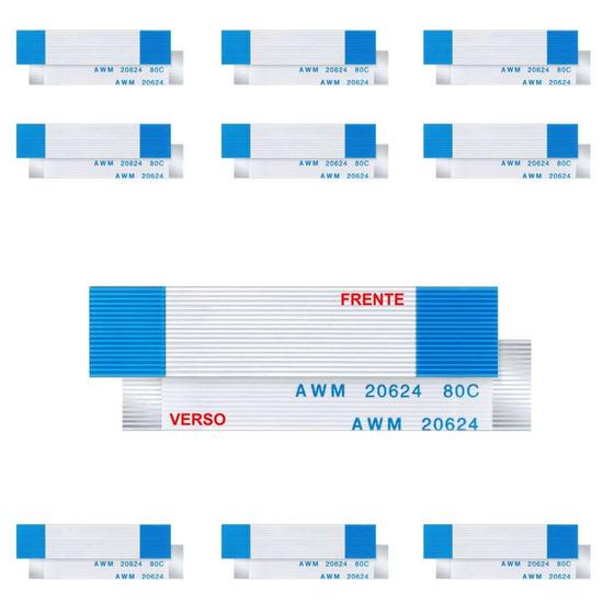 Imagem de 10 Cabos Flat, Flex 18 Vias Compatíveis com Controle de Playstation 5 Ps5