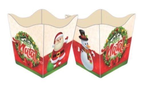 Imagem de 10 Cachepot De Papel Para Festa Doce Decoração Tema Natal