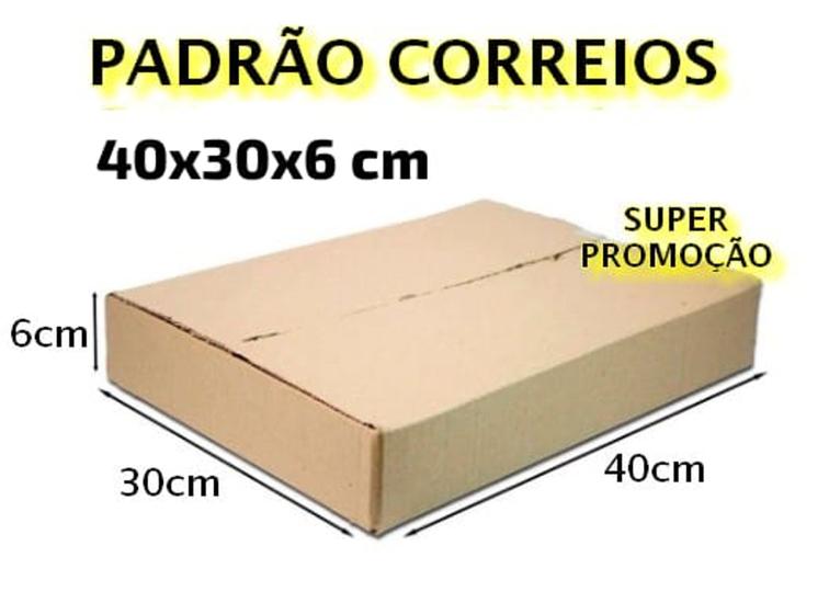 Imagem de 10 CAIXAS DE PAPELÃO 40x30x6 - Atacado Correios Notebook Tablet