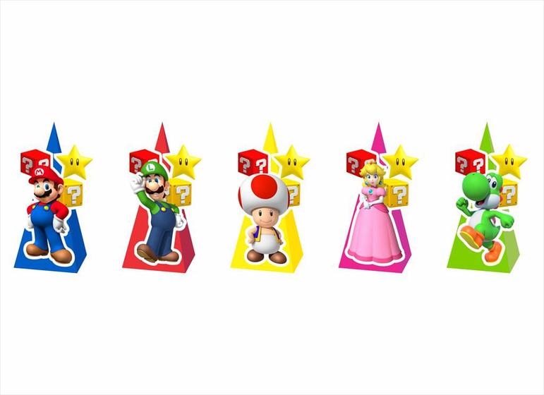 Imagem de 10 Caixinhas CONE para doces Super Mario Bros