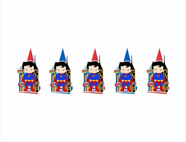 Imagem de 10 Caixinhas CONE para doces Superman Baby