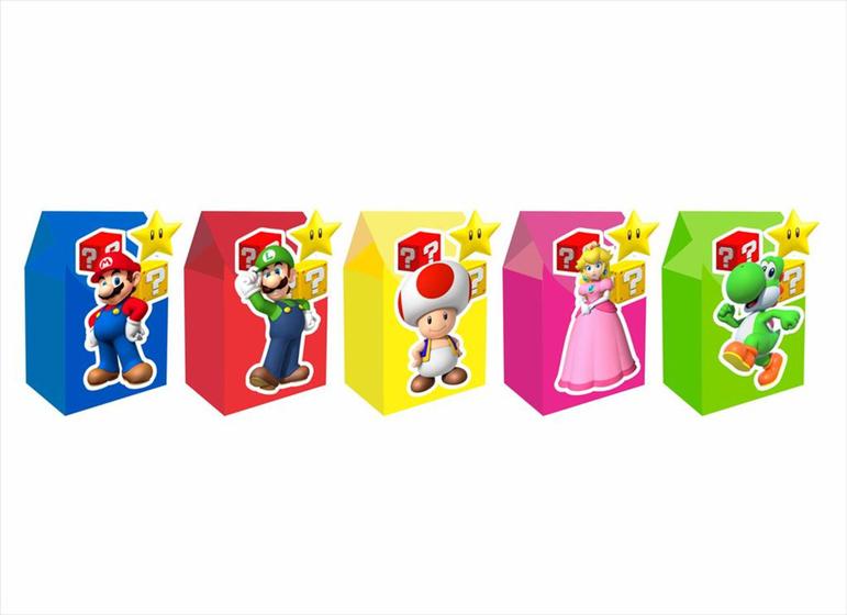 Imagem de 10 Caixinhas MILK para doces Super Mario Bros