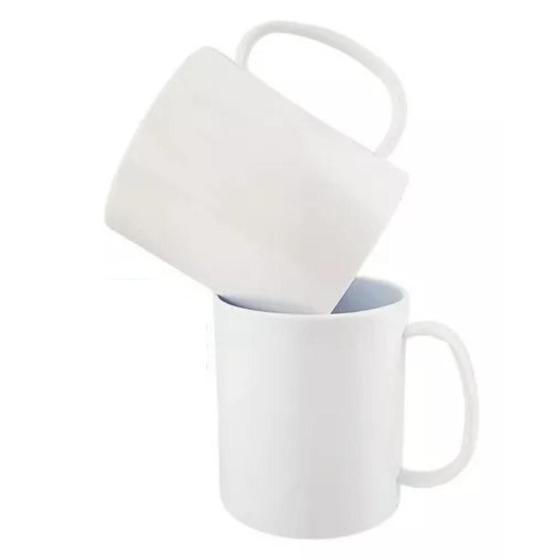 Imagem de 10 Caneca Branca Plástico Polímero para Sublimação 325ml - ENVIO IMEDIATO