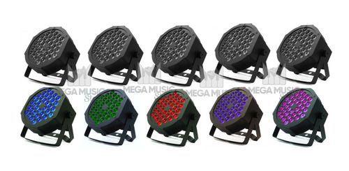 Imagem de 10 Canhão. Refletor Led Par 64 Rgb Triled 36 Leds 3w Dmx Bivolt