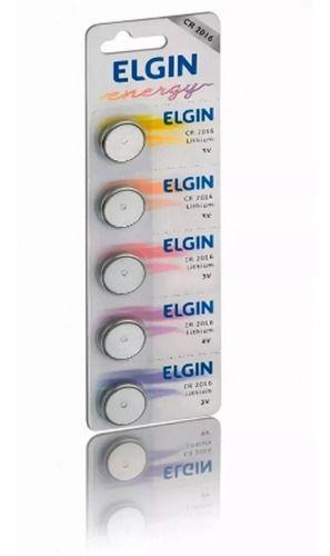 Imagem de 10 Cartela Com 5 Bateria Moeda Cr2016 3v Pilha Lithium Elgin