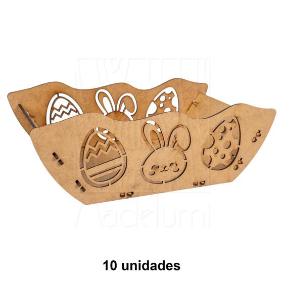 Imagem de 10 Cesta M Páscoa Mdf Ifood Presente Chocolate Ovo