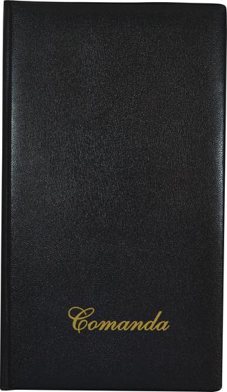 Imagem de 10 Comanda para garçom luxo preto, kit com 10