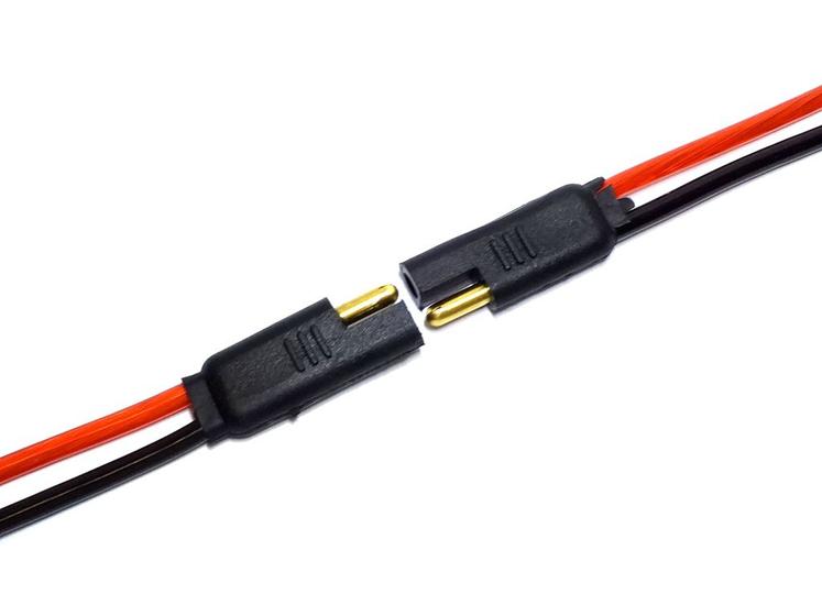 Imagem de 10 Conector 2 Vias com Fio 4,0 mm Chicote Plug Para Caixa