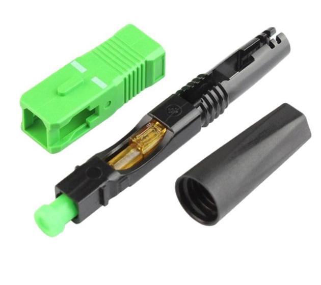 Imagem de 10 conector sc apc tipo c  rosca  verde