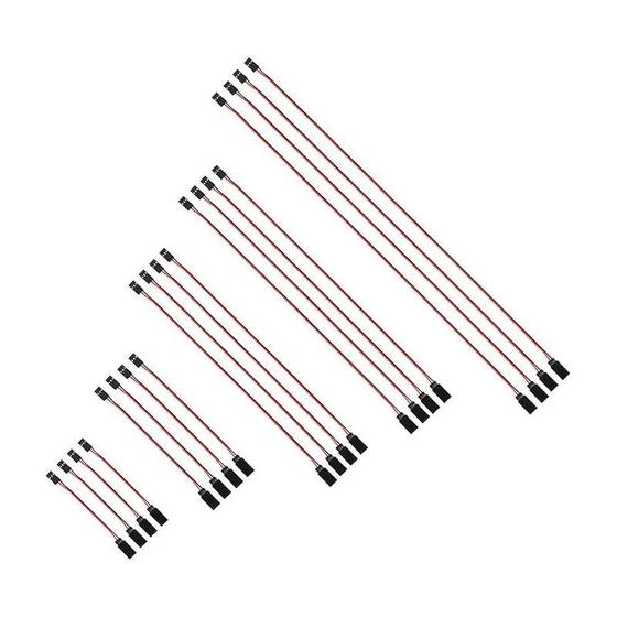Imagem de 10 Conectores de Extensão para Servo RC de 3 Pinos - Fêmea para Macho