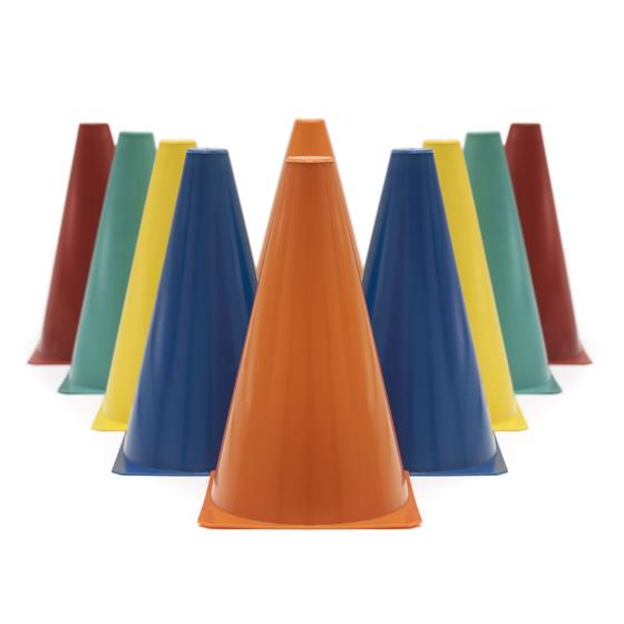 Imagem de 10 Cones Demarcatórios P/treinamento Ginastica Colorido