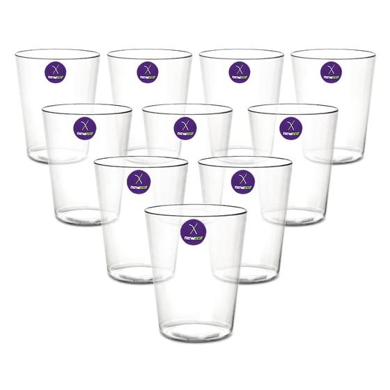 Imagem de 10 Copo Acrílico Cristal 270ml Drink Festa Gurmet Premium 