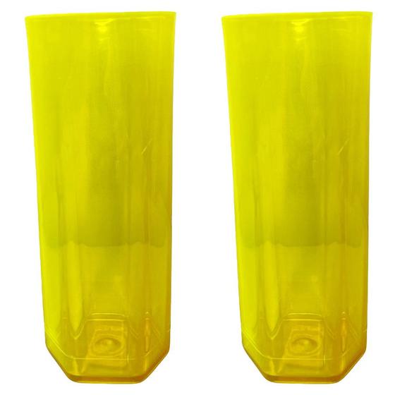 Imagem de 10 Copo Acrilico Long Drink Bebidas Suco Festas 350ML Cores