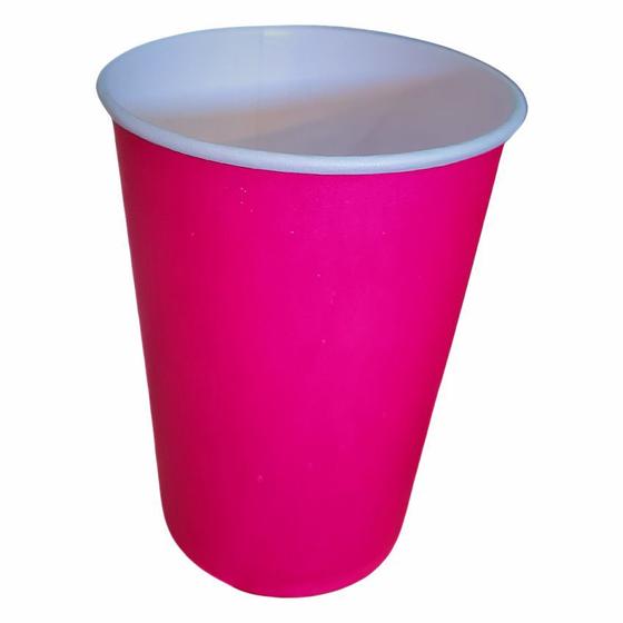 Imagem de 10 Copos Papel Descartável 240ml Café Festa Suco - Rosa