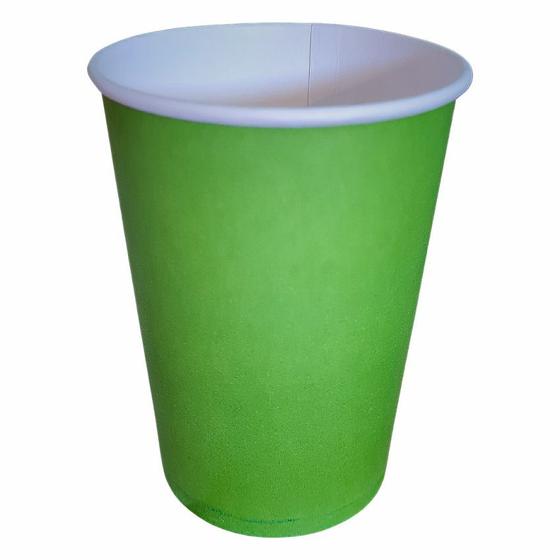 Imagem de 10 Copos Papel Descartável 240ml Café Festa Suco - Verde