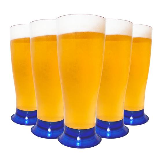 Imagem de 10 Copos Tulipa De Acrílico Base Colorida 350 Ml