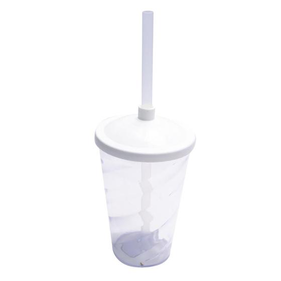 Imagem de 10 Copos Twister Com Tampa e Canudo Cristal Colorido 400ml