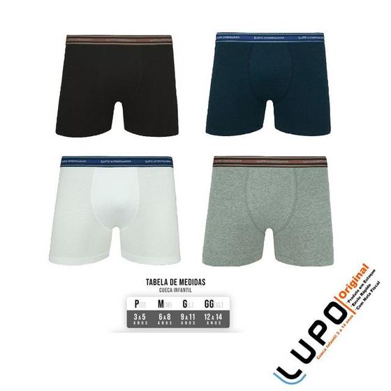 Imagem de 10 Cuecas Lupo Boxer Infantil Algodão  Lupo 141