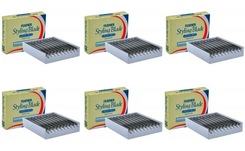 10 Cxs Lâmina Feather Desfiar Para Navalhete Navalha Com 10 Menor preço em 10 Cxs Lâmina Feather Desfiar Para Navalhete Navalha Com 10
