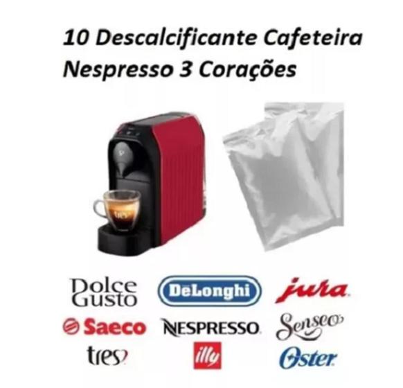 Imagem de 10 Descalcificante Cafeteira Nespresso 3 Corações
