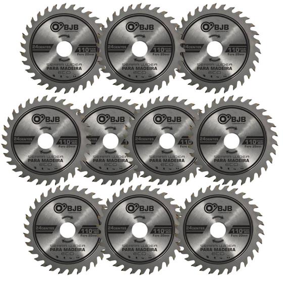 Imagem de 10 Disco Serra Circular Madeira 4.3/8 24Dt Para Bosch Makita