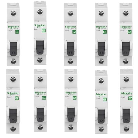 Imagem de 10 Disjuntores Schneider 25a C Interruptor 1p Proteção 3ka