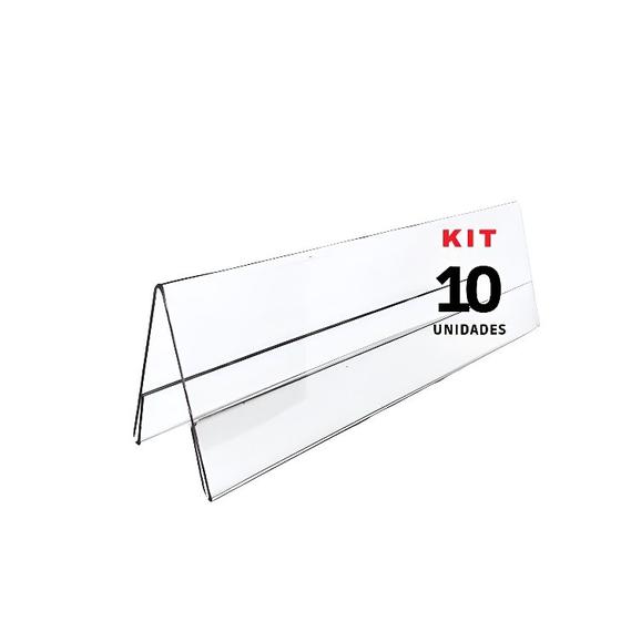 Imagem de 10 Display Prisma Acrílico de Mesa 20x8