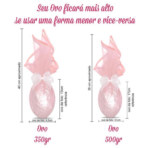 Imagem de 10 Embalagens para Ovo de Páscoa 350gr e 500gr em Tecido