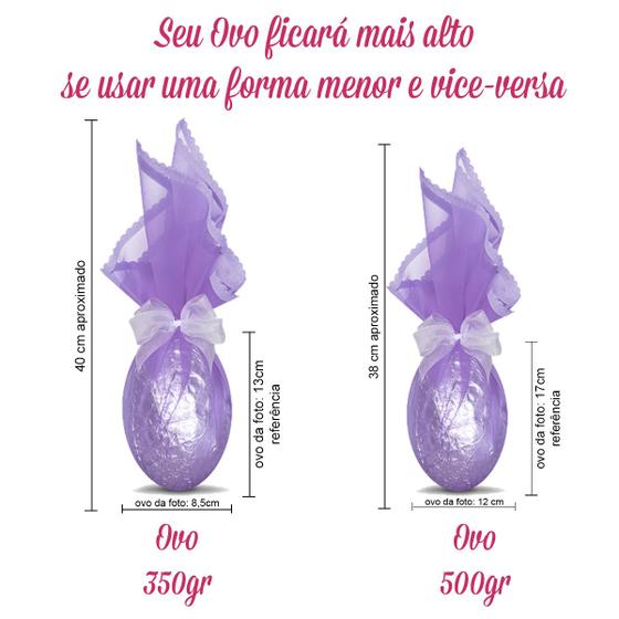 Imagem de 10 Embalagens para Ovo de Páscoa 350gr e 500gr em Tecido