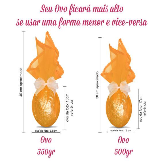 Imagem de 10 Embalagens para Ovo de Páscoa 350gr e 500gr em Tecido