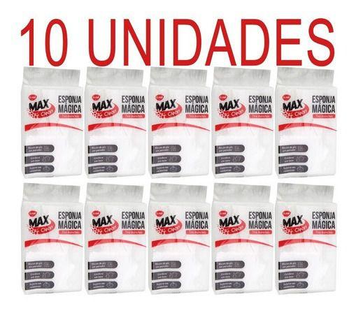 Imagem de 10 Esponjas Mágica Melanina Bucha Limpa Pesado Panela Inox